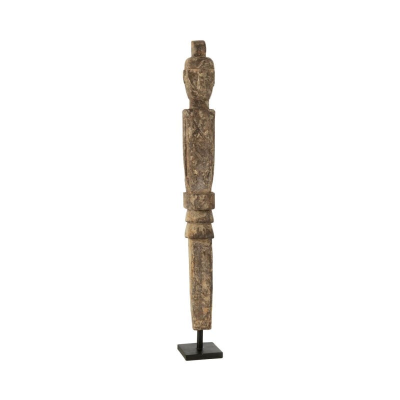 Statue Déco en Bois 'Lauwra' 90cm Naturel