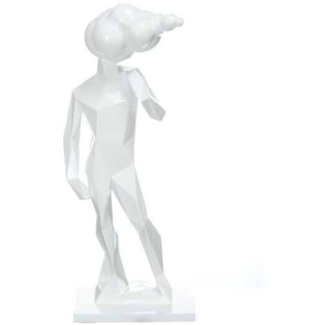 Paris Prix - Statue Design sculpture Kenya 56cm Blanc