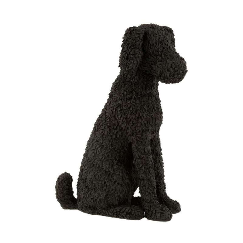 Paris Prix - Statuette Chien Assis Déco 'Max' 49cm Noir
