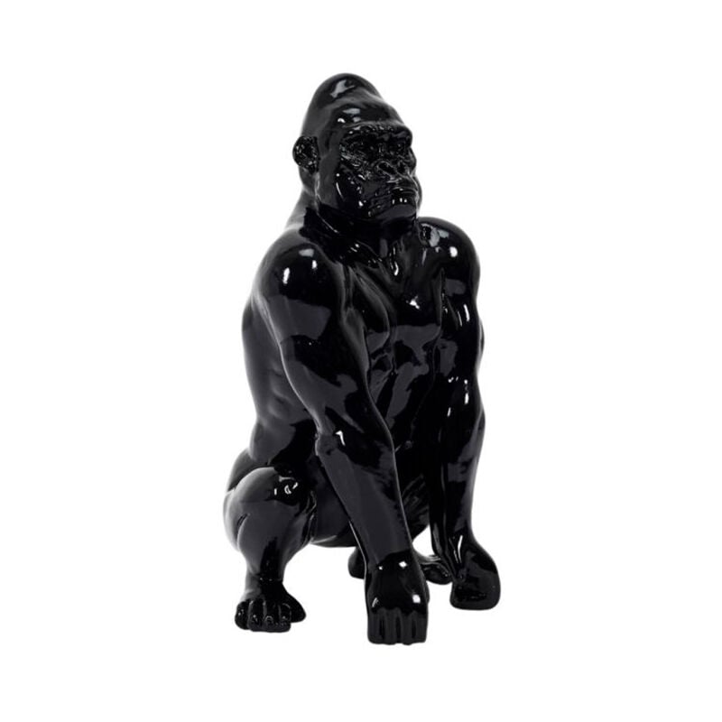 Statuette Déco Gorille "Sculpture" 24cm Noir