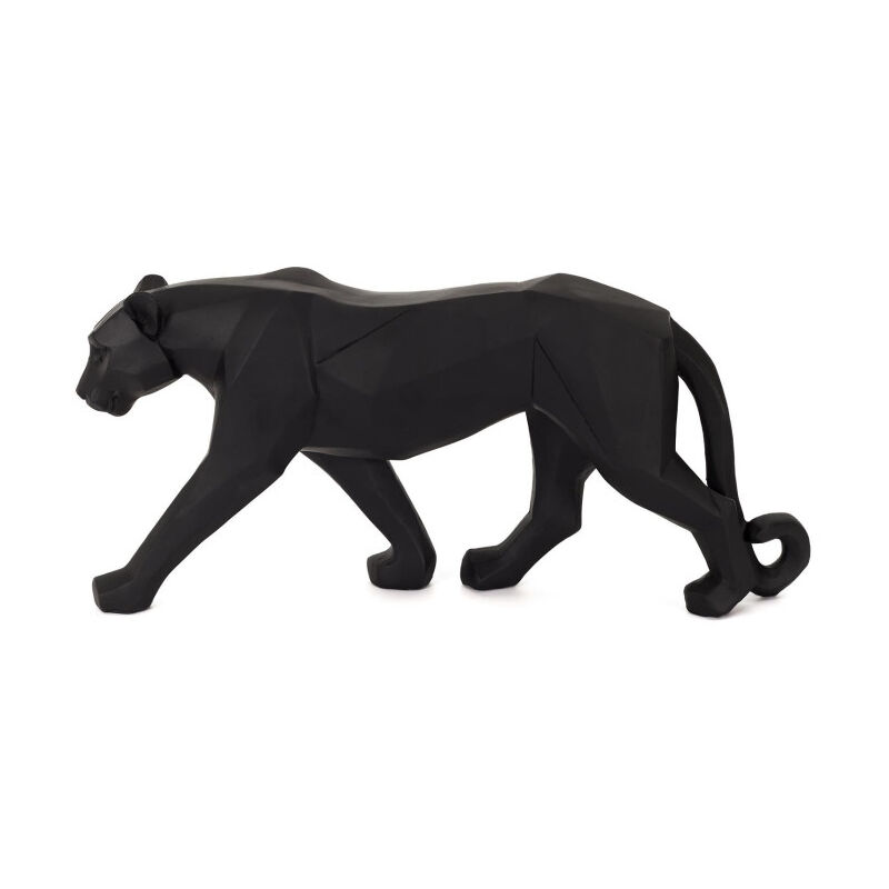 Statuette Déco "Panthère Origami" 40cm Noir
