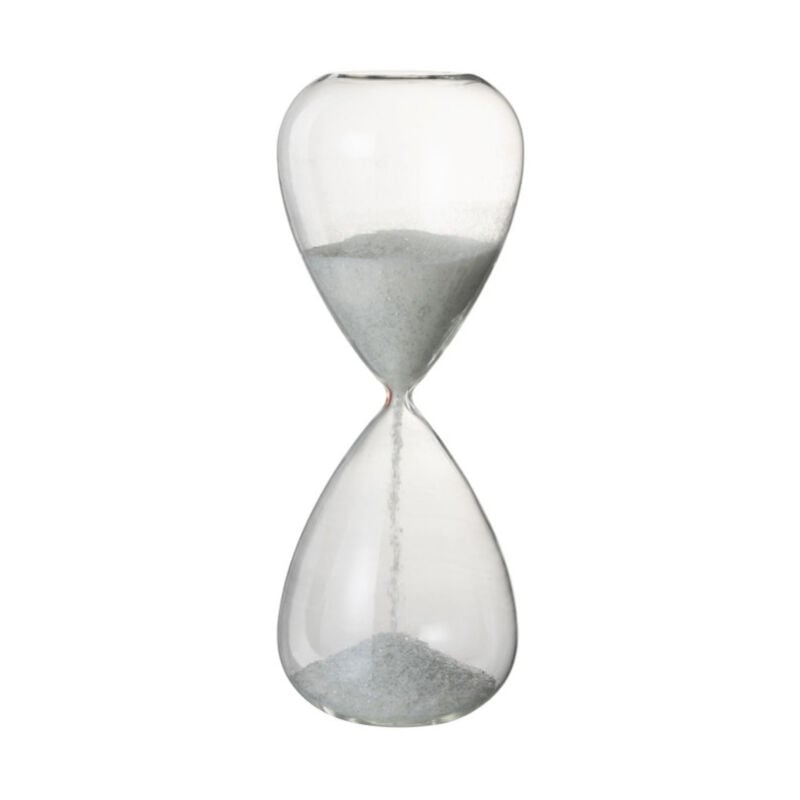 Sablier Déco 'Perles' 40cm Blanc