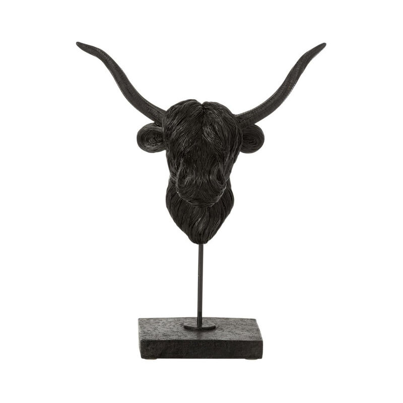 Paris Prix - Statuette Déco sur Pied 'Buffle' 36cm Noir