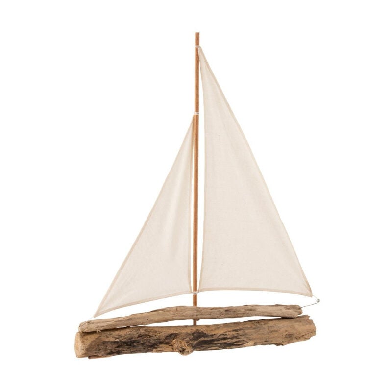 Paris Prix - Voilier Déco 'Bois Flotté' 60cm Naturel