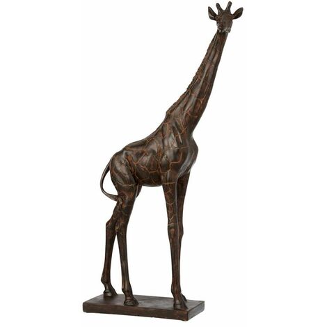 Paris Prix - Statuette Déco girafe 73cm Marron