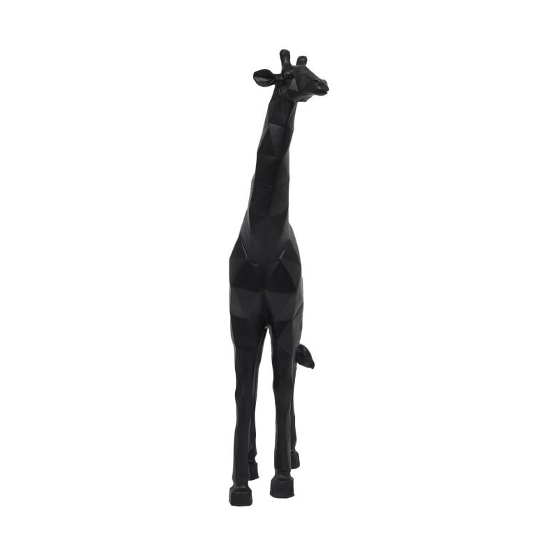 Paris Prix - Statuette Déco 'Girafe Origami' 40cm Noir