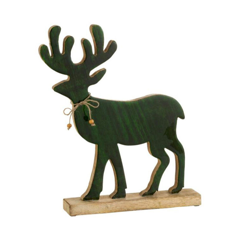 Statuette Déco Renne 'Gabriel' 41cm Vert
