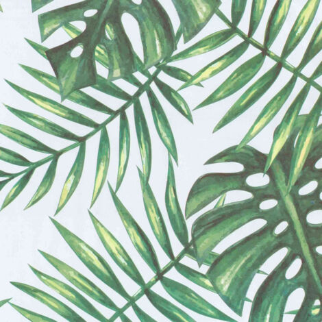 Paris Prix – Rouleau adhésif tropical 45x200cm en PVC – Couleur verte – Pour surfaces bois, métal et plastique – Décoration intérieure