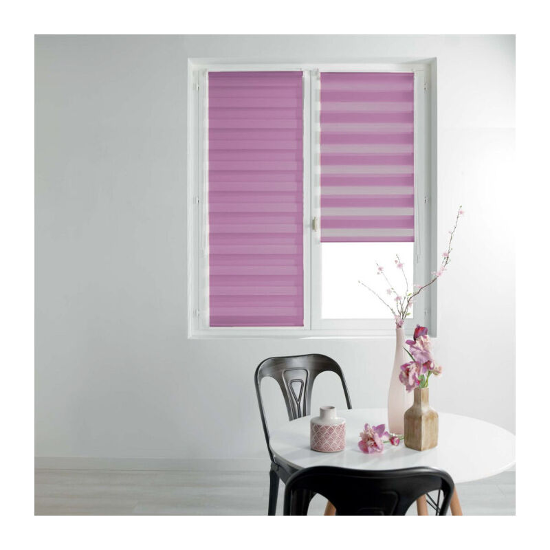 Paris Prix - Store Enrouleur Jour Nuit 'Daynight' 90x180cm Violet