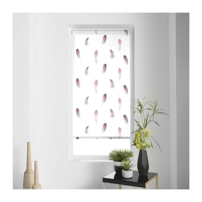 Paris Prix - Store Enrouleur Tamisant 'Plumala' 90x180cm Blanc