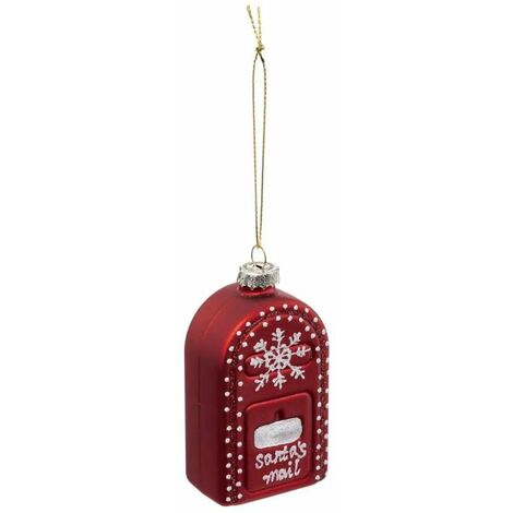 Paris Prix - Sujet De Noël Boîte Aux Lettres soir 8cm Rouge