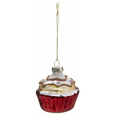 Paris Prix - Sujet De Noël Déco cupcake 6cm Rouge