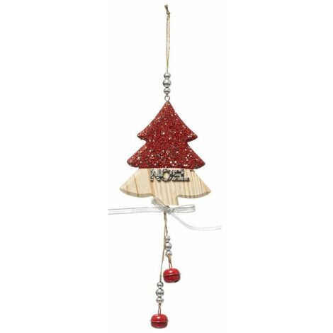 Paris Prix - Sujet De Noël Déco sapin Long 32cm Rouge