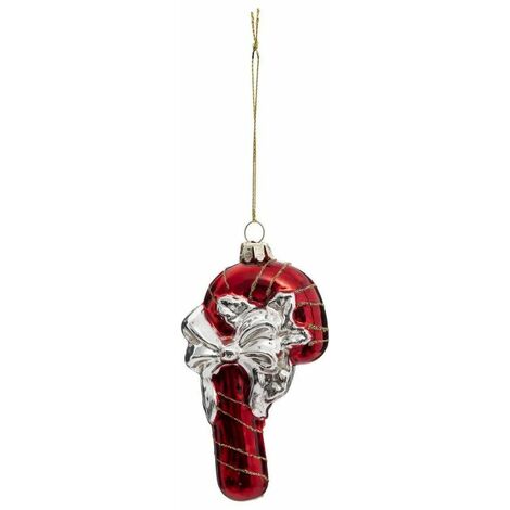 Paris Prix - Sujet De Noël Déco sucre D'orge 13cm Rouge