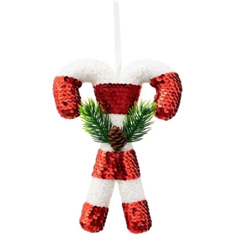 Paris Prix - Sujet De Noël Double sucre D'orge 18cm Multicolore