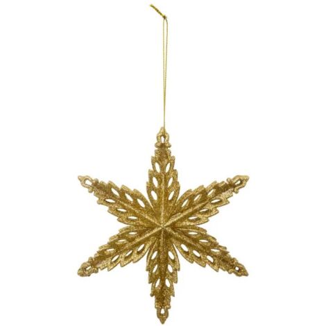 Paris Prix - Sujet De Noël étoile 14cm Or