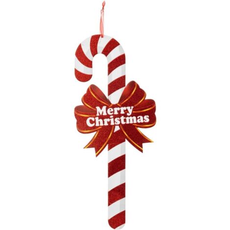 Paris Prix - Sujet De Noël sucre D'orge Xl 56cm Rouge