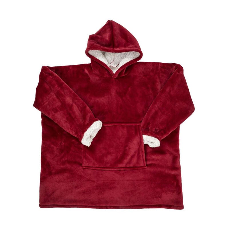 Sweat à Capuche 'Sherpa' 85x118cm Rouge