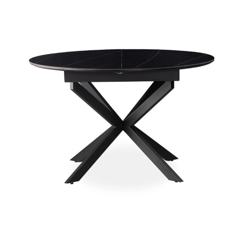 Paris Prix - Table à Manger Céramique Extensible 'Belli' 160cm Noir