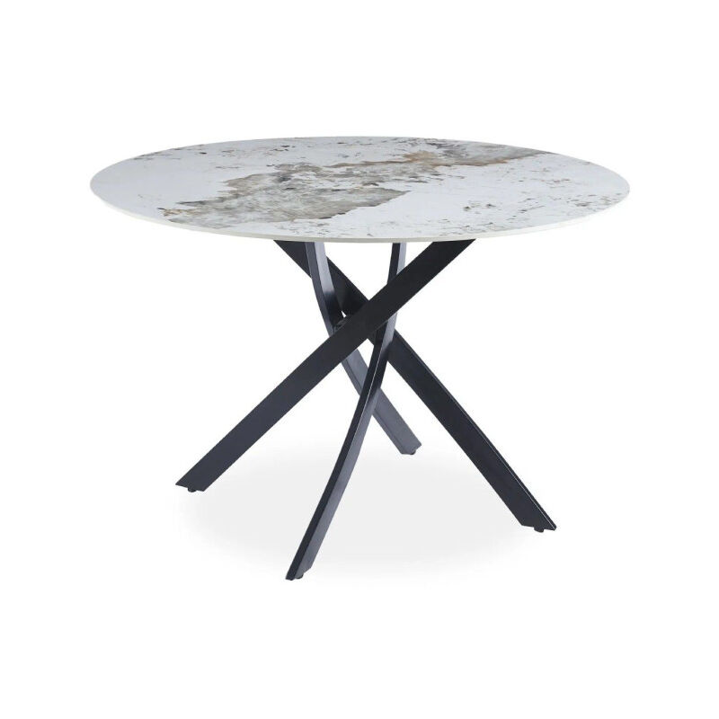 Paris Prix - Table à Manger en Céramique 'Marta' 120cm Blanc