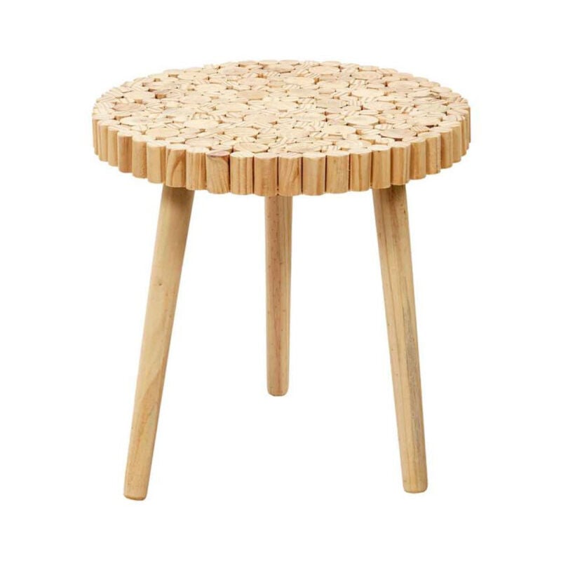 Paris Prix - Table Basse en Bois 'Rondin' 60cm Naturel