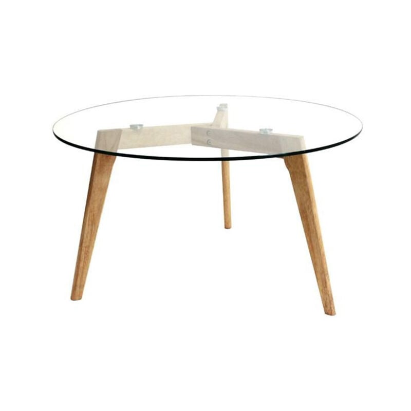 Table Basse en Verre 'Ronde' 80cm Transparent