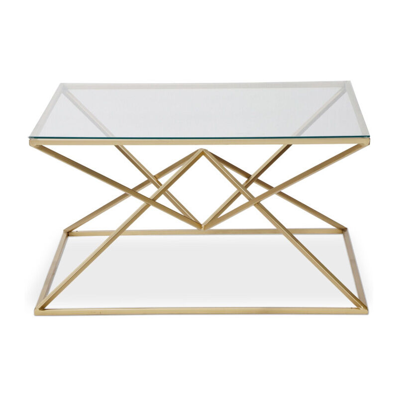 Table Basse Gigogne Design 'Yvonne' 89cm Or