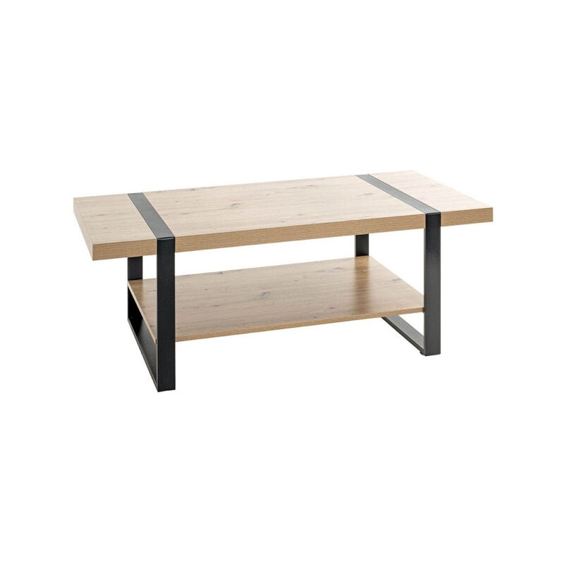 Table Basse 'Miranda' 120cm Chêne & Noir