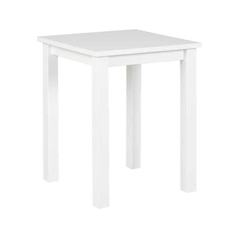Paris Prix - Table d'Appoint Design 'Garyo' 55cm Blanc Laqué