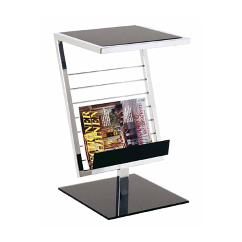 Table d'Appoint Design 'Revue' 60cm Noir