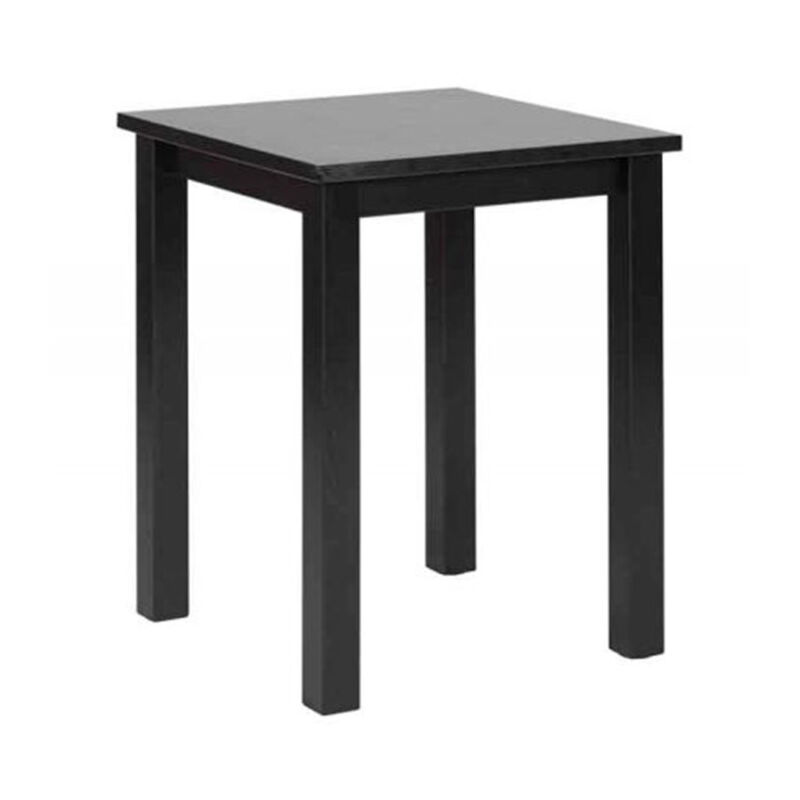 Paris Prix - Table d'Appoint en Bois Massif 'Lito' 55cm Noir Laqué