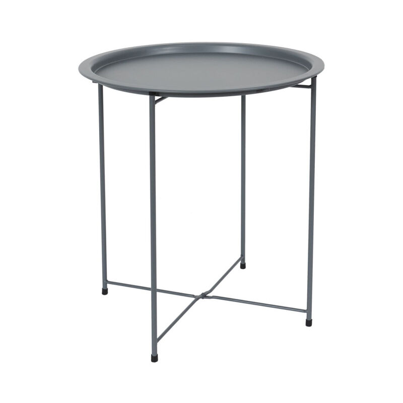 Table d'Appoint en Métal 'Sienna' 50cm Gris