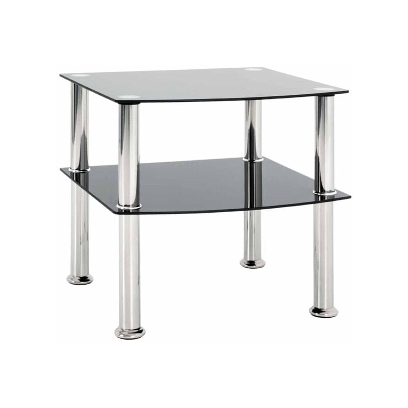 Table d'Appoint en Verre 'Gaïa' 45cm Noir