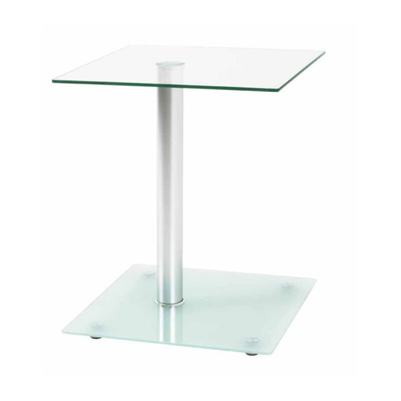Table d'Appoint en Verre "Nolan" 52cm Transparent