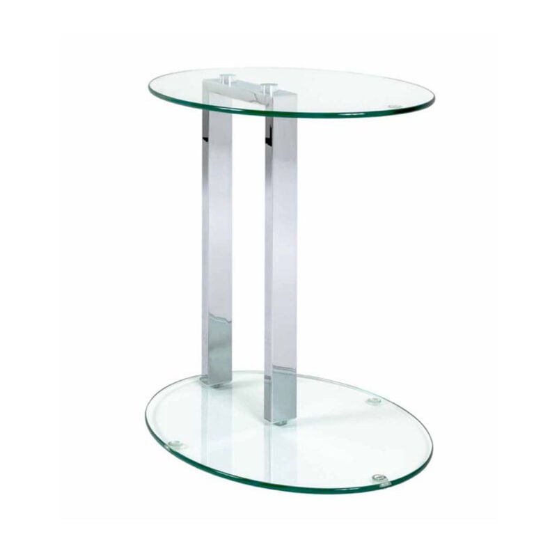 Table d'Appoint Ovale 'Antilles' 50cm Transparent