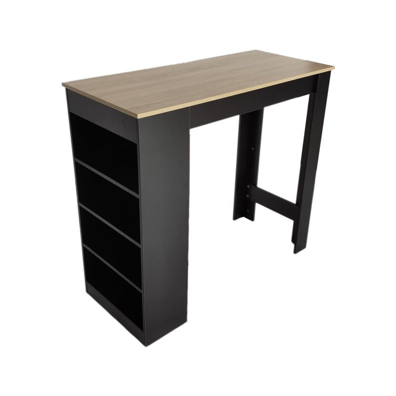 Paris Prix - Table de Bar Design 4 Niveaux 'Cheers' 115cm Noir