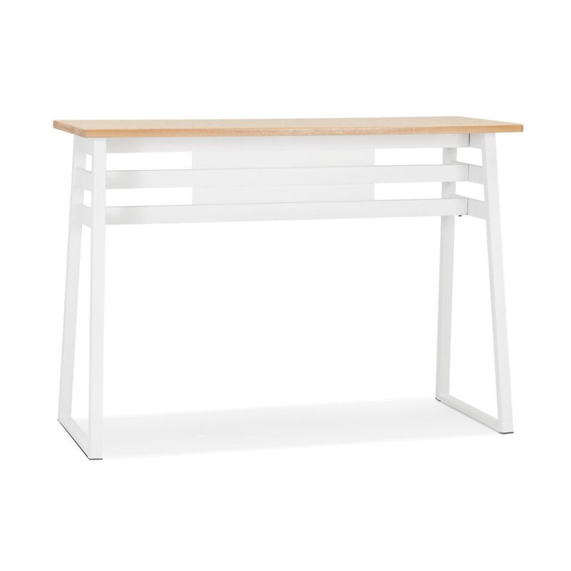 Paris Prix - Table de Bar Scandinave 'Javier' 150cm Blanc