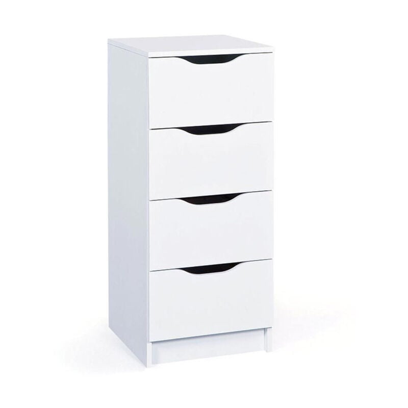 Chiffonnier 4 Tiroirs Design 'Tilda' 41cm Blanc