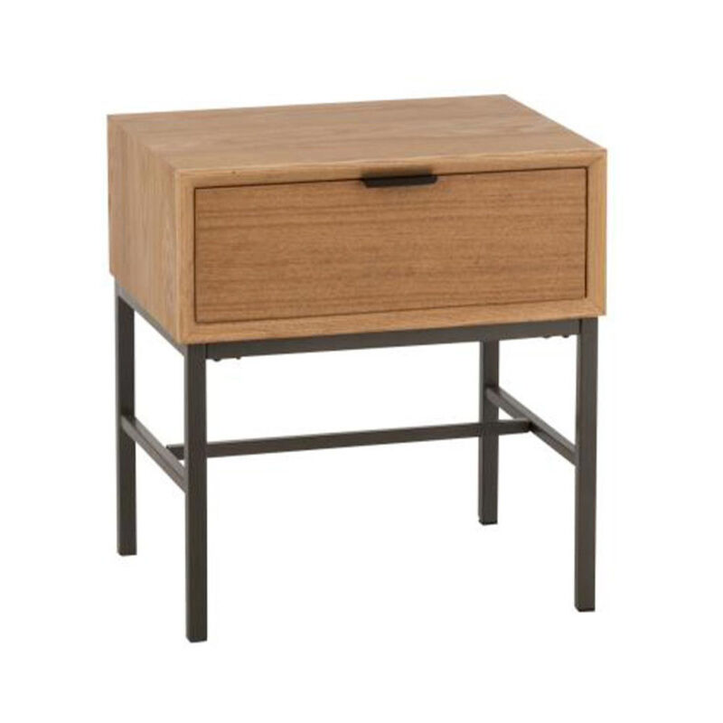 Paris Prix - Table de Chevet en Bois 'Guiseppe' 51cm Naturel