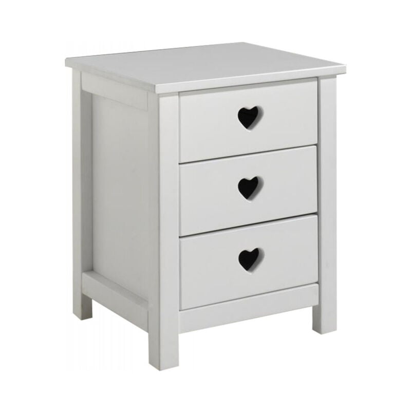 Table de Chevet Enfant "Amori" 50cm Blanc