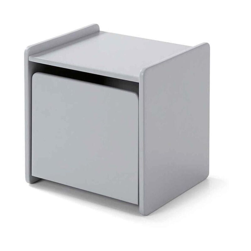 Paris Prix - Table de Chevet Enfant 'Kiddy' 40cm Gris