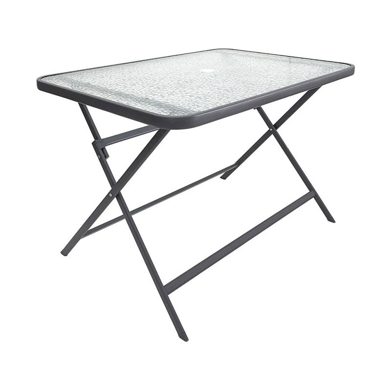 Table de Jardin en Verre "Formentera" 110cm Gris