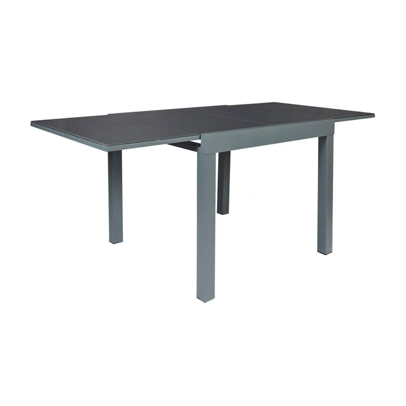 Paris Prix - Table de Jardin Extensible 'Haria' 80-160cm Gris