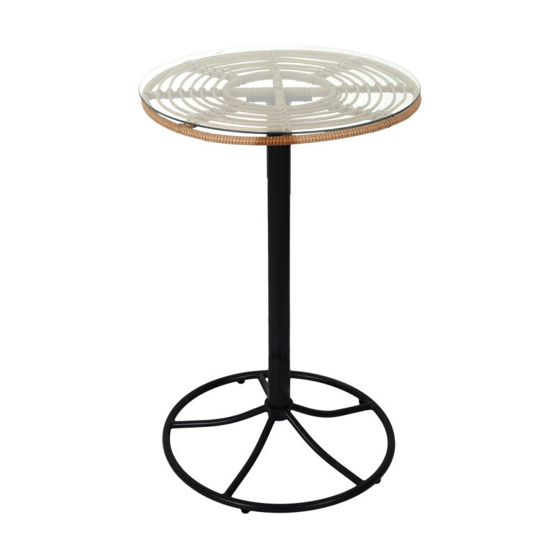 Paris Prix - Table de Jardin Haute 'Surabaya' 100cm Noir