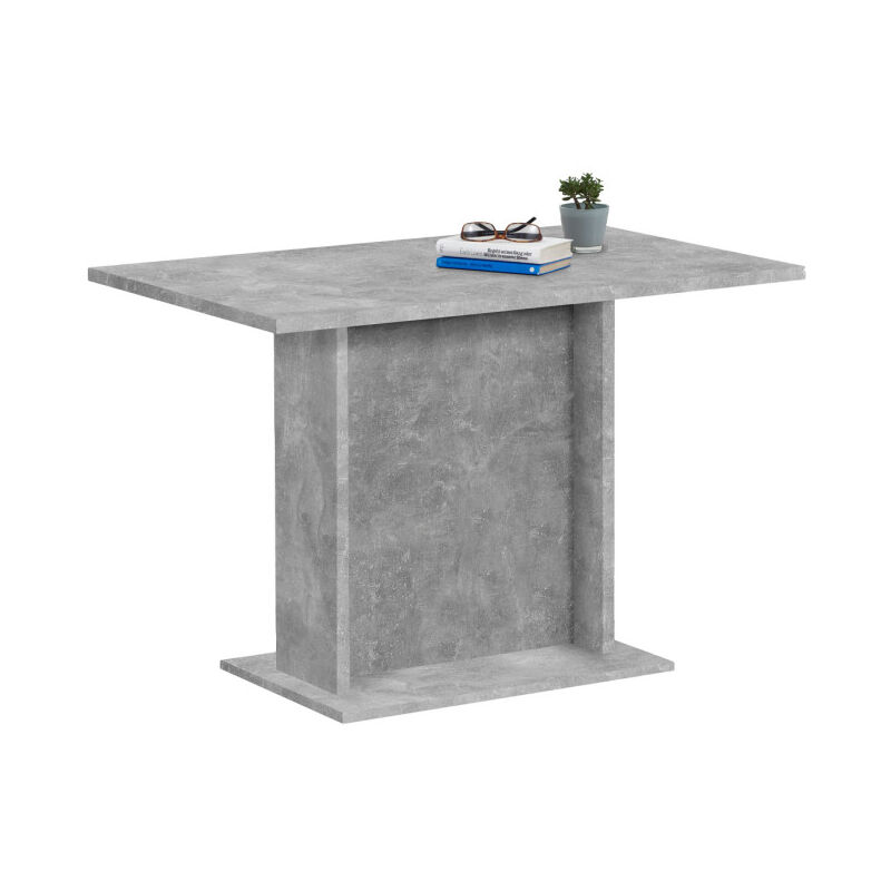 Paris Prix - Table de Repas Design 'Sanary' 110cm Gris Béton