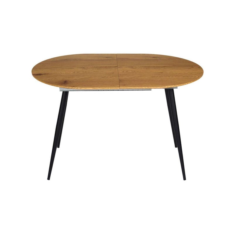 Paris Prix - Table de Repas 'Extensible' 120-160cm Naturel & Noir