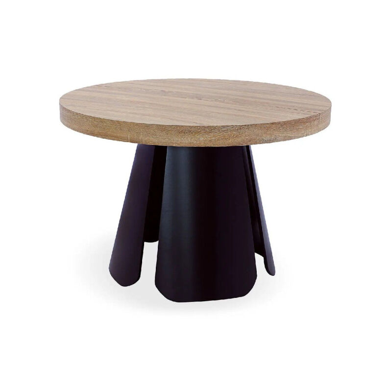 Paris Prix - Table de Repas Extensible 'Darcy' 110-260cm Noir & Chêne Paris Prix - Table de Repas Extensible 'Darcy' 110-260cm Noir & Chêne