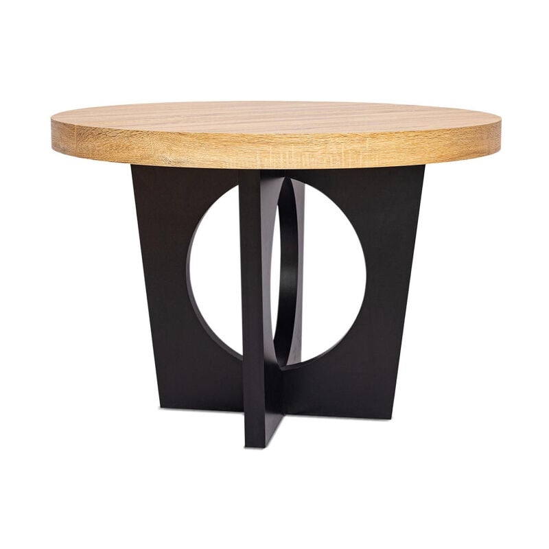 Table de Repas Extensible 'Kapy' 110-260cm Chêne & Noir