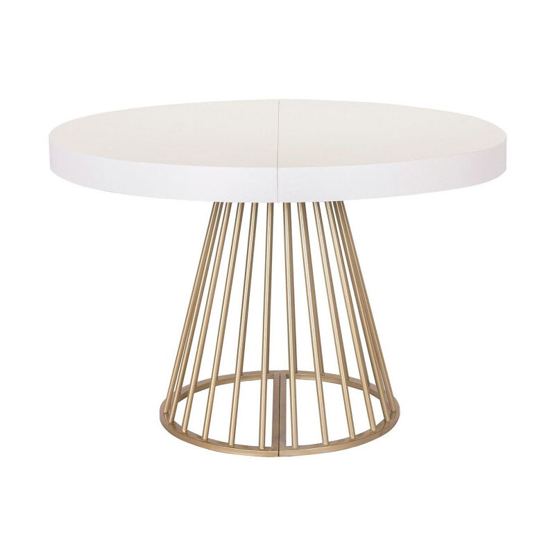 Paris Prix - Table de Repas Extensible 'Resoa' 110-260cm Blanc Paris Prix - Table de Repas Extensible 'Resoa' 110-260cm Blanc