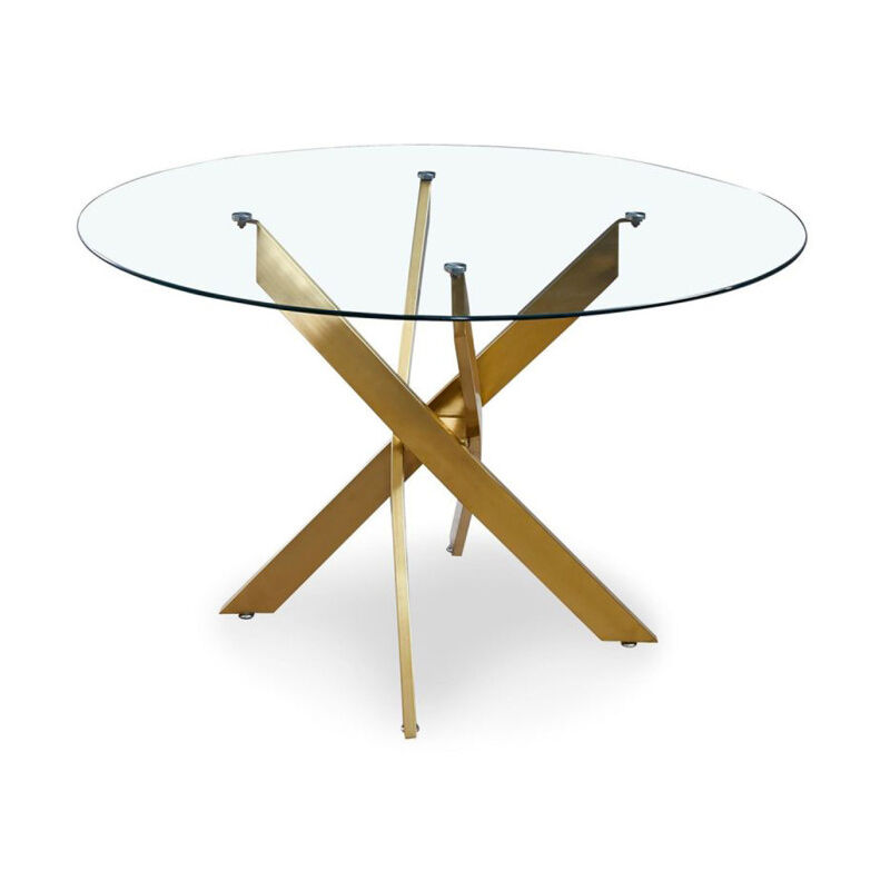 Table de Repas Ronde Design 'Rixa' 120cm Or